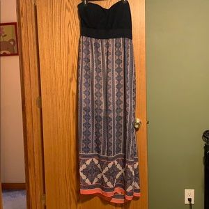 Strapless maxi dress